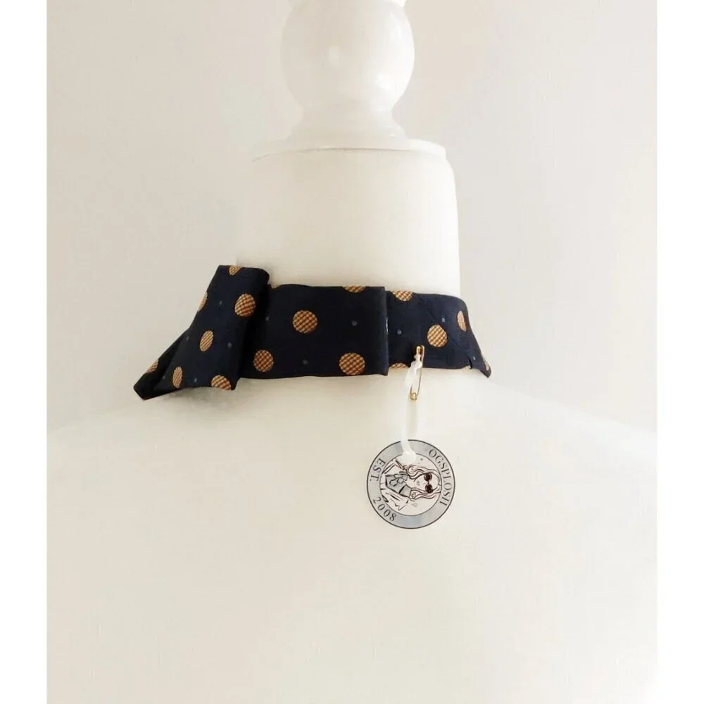 Polka Dot Ascot Tie - Unique Scarf - Corporate Fashion.